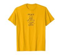 Peace Love Dove Heart Harmony Inspiration T-Shirt, Homme, Doré Vif, S