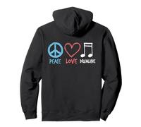 Peace Love Drumline Fanfare Musicien Sweat à Capuche