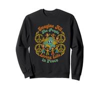 Peace Love Earth Day 2024 Globe Arc-en-Ciel et Signe de Paix pour Enfants Sweatshirt