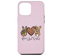 Peace Love Easter Bunny for Women with Sunflower and Rabbit Coque pour iPhone 12 Pro Max