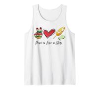 Peace Love Elote Corn COB Funny Food Elotes Leopard Womens Débardeur
