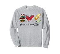 Peace Love Elote Corn COB Funny Food Elotes Leopard Womens Sweatshirt