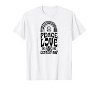 Peace Love et Detroit Rap Bohemian Rainbow T-Shirt
