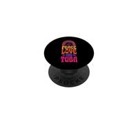Peace Love et Joueur de Tuba Bohemian Rainbow PopSockets PopGrip Adhésif