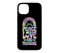 Peace Love et Trombone Bohemian Rainbow Coque pour iPhone 13