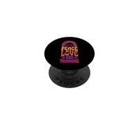 Peace Love et Trombone Bohemian Rainbow PopSockets PopGrip Adhésif