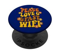 Peace Love Fast WiFi Unpaid Support Technique rétro Vintage PopSockets PopGrip Adhésif