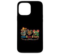 Peace Love Fiesta Cœur Léopard Mexicain Cinco De Mayo Party Coque pour iPhone 13 Pro Max