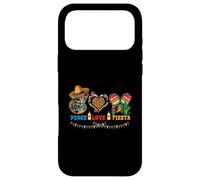 Peace Love Fiesta Cœur Léopard Mexicain Cinco De Mayo Party Coque pour iPhone 17 Pro Max
