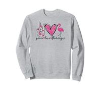 Peace Love Flamants Roses Sweatshirt