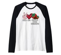 Peace Love Fraises trempées au Chocolat Fermier Manche Raglan
