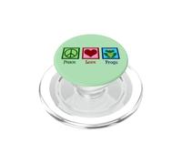 Peace Love Frogs Grenouille Mignonne PopSockets PopGrip pour MagSafe