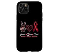 Peace Love Guérir la Sensibilisation au myélome Multiple pour Hommes, Femmes, Enfants Coque pour iPhone 11 Pro