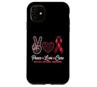 Peace Love Guérir la Sensibilisation au myélome Multiple pour Hommes, Femmes, Enfants Coque pour iPhone 11