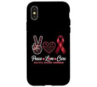 Peace Love Guérir la Sensibilisation au myélome Multiple pour Hommes, Femmes, Enfants Coque pour iPhone X/XS