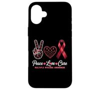 Peace Love Guérir la Sensibilisation au myélome Multiple pour Hommes, Femmes, Enfants Coque pour iPhone 16 Plus