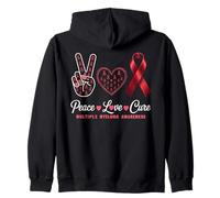 Peace Love Guérir la Sensibilisation au myélome Multiple pour Hommes, Femmes, Enfants Sweat à Capuche