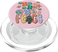 Peace Love Hippie Decor Groovy and Bright Hohoho Christmas PopSockets PopGrip pour MagSafe