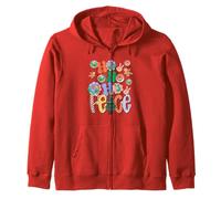 Peace Love Hippie Decor Groovy and Bright Hohoho Christmas Sweat à Capuche