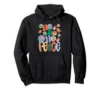 Peace Love Hippie Decor Groovy and Bright Hohoho Christmas Sweat à Capuche