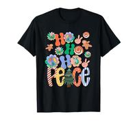 Peace Love Hippie Decor Groovy and Bright Hohoho Christmas T-Shirt