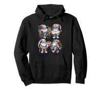 Peace Love Hippie GNOME Graphic for Women and Men Floral Sweat à Capuche