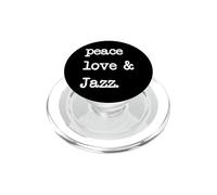 Peace Love & Jazz | Musique de Trompette pour Saxophone PopSockets PopGrip pour MagSafe