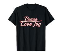 Peace Love Joy Positive Vibes Holiday Season Vintage Varsity T-Shirt