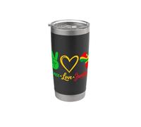 Peace Love Juneteenth Afro-American Black Pride Heritage Gobelet isotherme en acier inoxydable double paroi