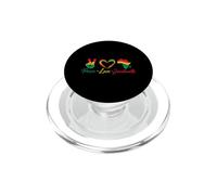 Peace Love Juneteenth Afro-American Black Pride Heritage PopSockets PopGrip pour MagSafe