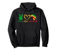 Peace Love Juneteenth Afro-American Black Pride Heritage Sweat à Capuche