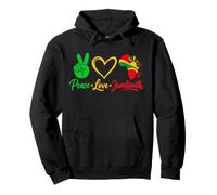 Peace Love Juneteenth Afro-American Black Pride Heritage Sweat à Capuche
