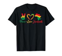 Peace Love Juneteenth Afro-American Black Pride Heritage T-Shirt
