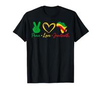 Peace Love Juneteenth Afro-American Black Pride Heritage T-Shirt