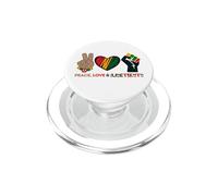 Peace Love & Juneteenth célèbrent Le Jour de l'indépendance de la liberté PopSockets PopGrip pour MagSafe