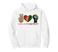 Peace Love & Juneteenth célèbrent Le Jour de l'indépendance de la liberté Sweat à Capuche