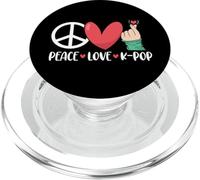 Peace Love K-Pop Amoureux de la Culture coréenne Amoureux Kpop Music PopSockets PopGrip pour MagSafe