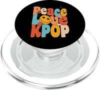 Peace Love Kpop | Fan rétro K-Pop | Amoureux de Musique Pop coréenne PopSockets PopGrip pour MagSafe