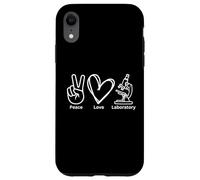 Peace Love Laboratory Lab Research Tech Medical Week Drôle Coque pour iPhone XR