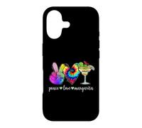 Peace Love Margarita Rainbow Heart Fiesta Amoureux de Cocktail Coque pour iPhone 17