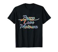 Peace Love Motown Detroit Tie Dye Vintage Varsity T-Shirt