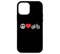 Peace Love Mountain Bikes Funny Retro MTB Biking Coque pour iPhone 12 Mini