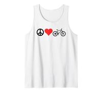 Peace Love Mountain Bikes Funny Retro MTB Biking Débardeur