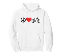 Peace Love Mountain Bikes Funny Retro MTB Biking Sweat à Capuche