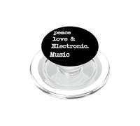 Peace Love & Musique électronique | EDM Techno PopSockets PopGrip pour MagSafe