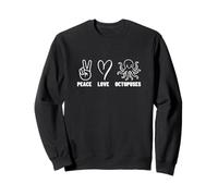 Peace Love Octopuses Hommes Femmes Mignon Pieuvre Sweatshirt