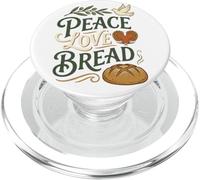 Peace Love Pain Dove Levain Maison Bakery Baking PopSockets PopGrip pour MagSafe