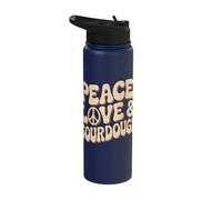 Peace Love Pâtissier au levain Stainless Steel Insulated Water Bottle