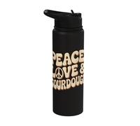 Peace Love Pâtissier au levain Stainless Steel Insulated Water Bottle