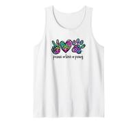 Peace Love Paws Graphic for Women Dog Mom and Animal Lover Débardeur